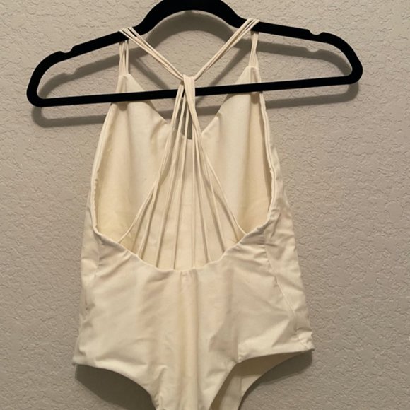 MIKOH WHITE COPACABANA MULTI SKINNY STRING RACER BACK ONE PIECE (S) NWT - Picture 4 of 6